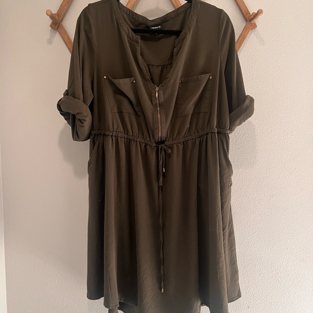 Torrid army green dress